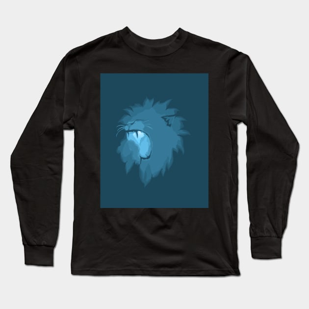 Lion digital art Long Sleeve T-Shirt by vixfx